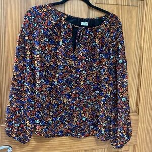 J Crew floral blouse